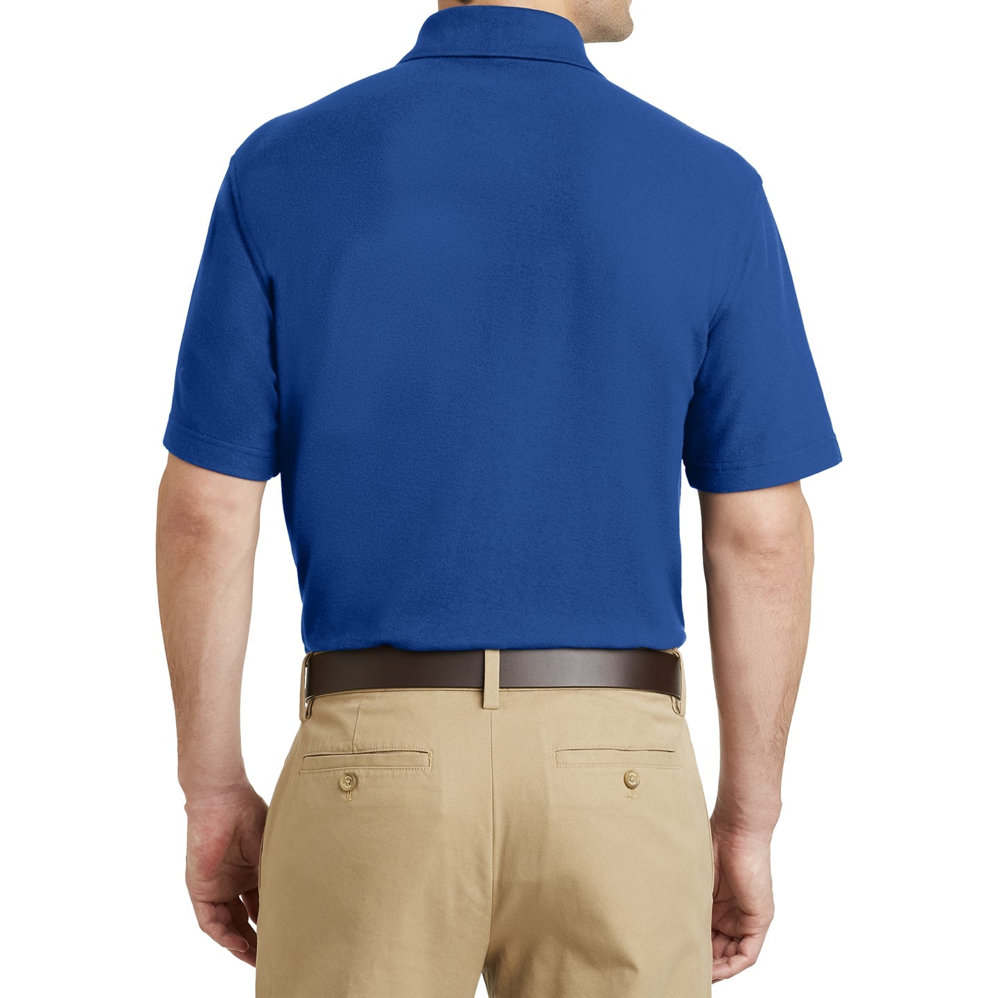 Men's EZCotton Pique Pocket Polo Shirt Cobalt Blue