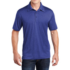 Men's Short Sleeve Moisture-Wicking Heather Contender Polo T-shirt