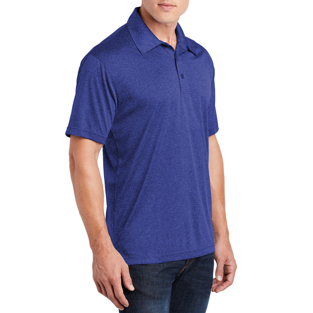 Men's Short Sleeve Moisture-Wicking Heather Contender Polo T-shirt