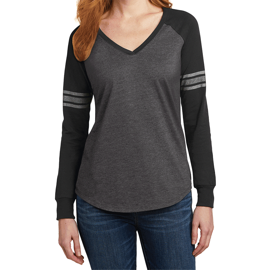 Women's Game Long Sleeve V-Neck Tee