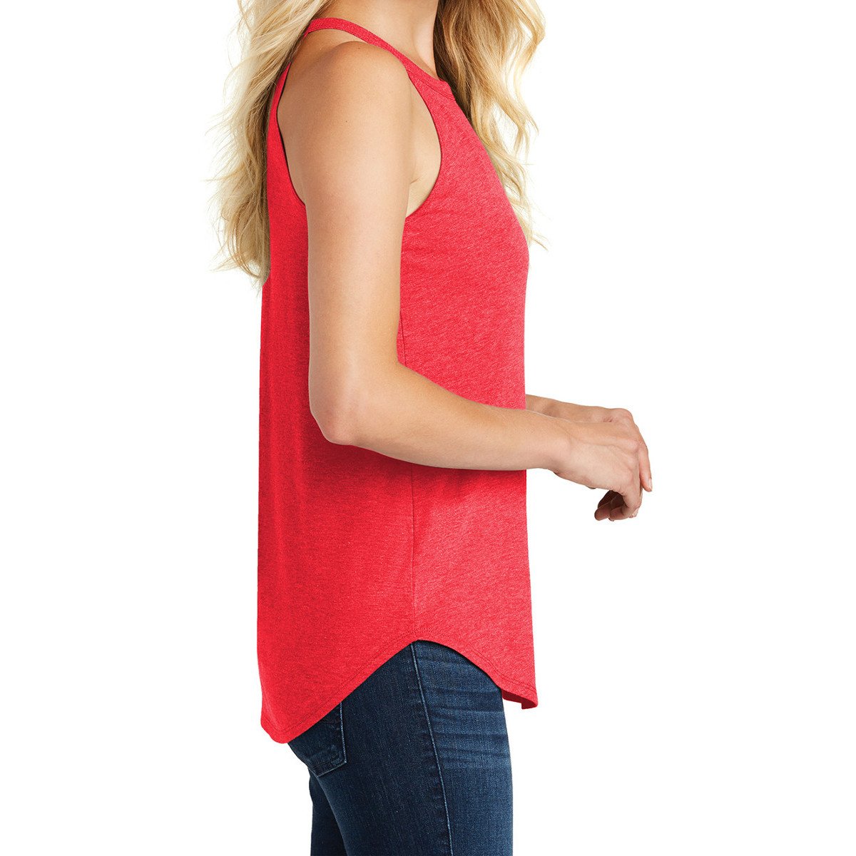 Women's Perfect Tri Rocker Tank – Red Frost