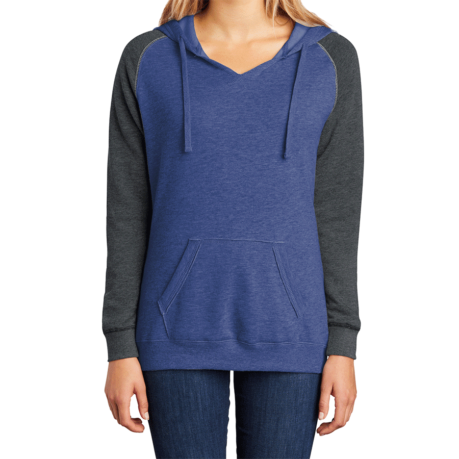 Women's Juniors Lightweight Fleece Raglan Hoodie