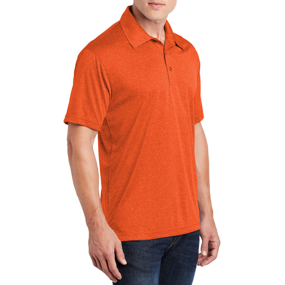 Men's Short Sleeve Moisture-Wicking Heather Contender Polo T-shirt
