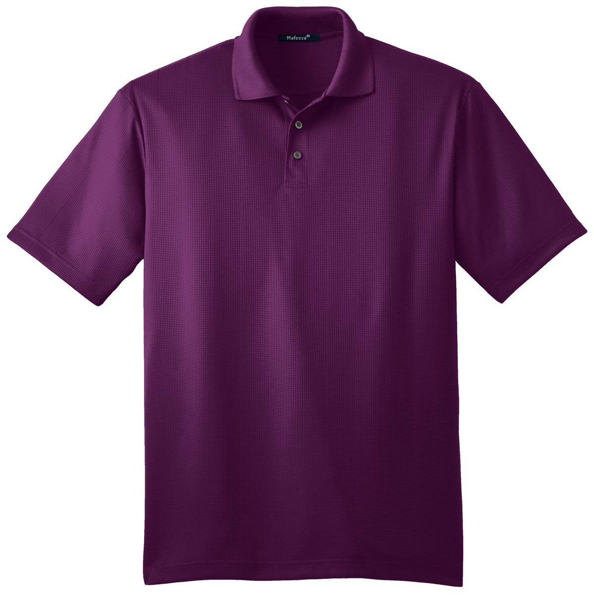Mafoose Men's Performance Fine Jacquard Polo Violet Purple-Front