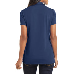 Women's Short Sleeve Cotton Touch Stretch Performance Y-neck Polo Shirt
