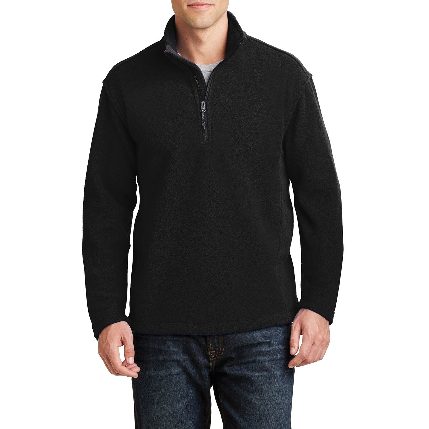 Men's Long Sleeve Value Fleece 1/4-Zip Pullover Black