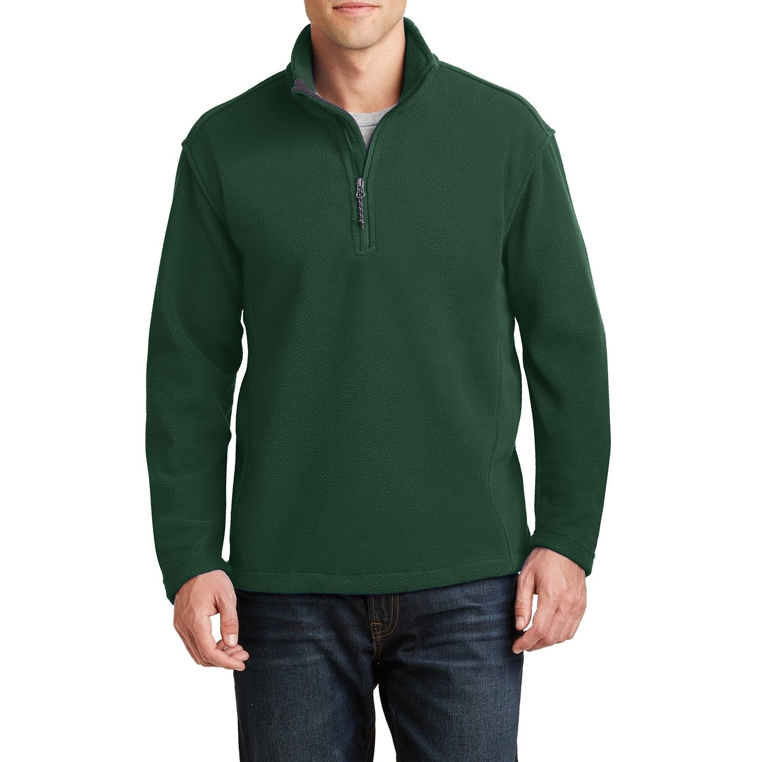 Men's Long Sleeve Value Fleece 1/4-Zip Pullover Forest Green