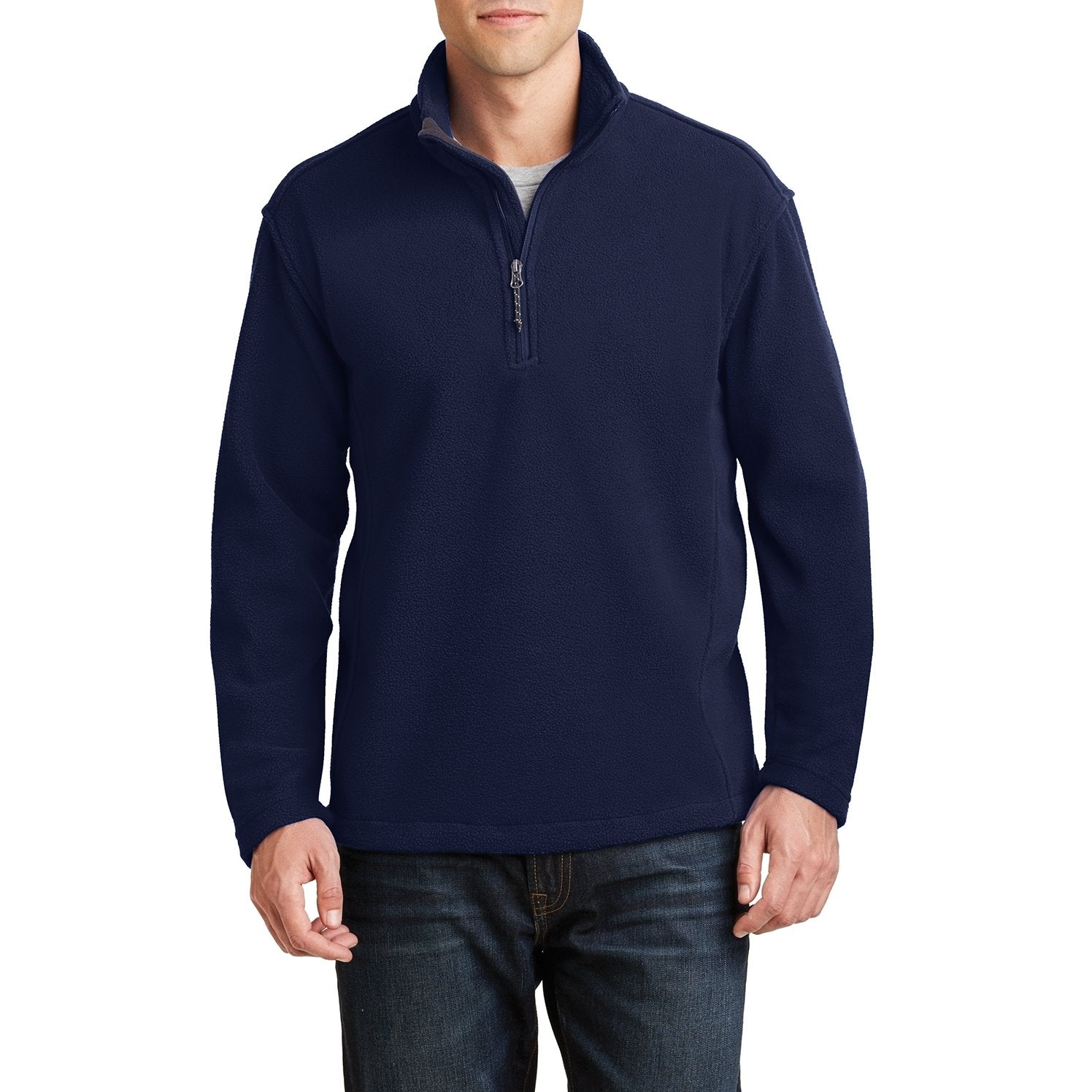 Men's Long Sleeve Value Fleece 1/4-Zip Pullover True Navy