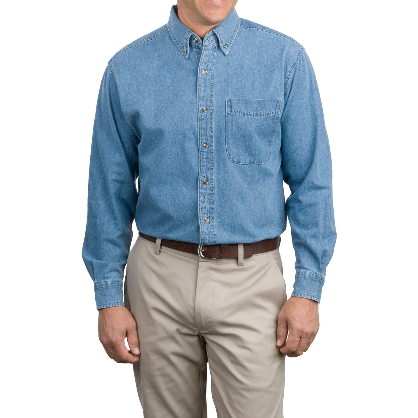 Men's Long Sleeve Denim Shirt