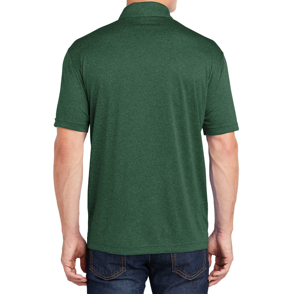 Men's Short Sleeve Moisture-Wicking Heather Contender Polo T-shirt