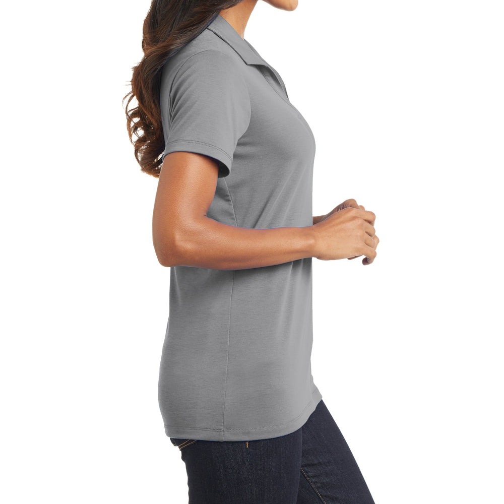 Women's Short Sleeve Cotton Touch Stretch Performance Y-neck Polo Shirt