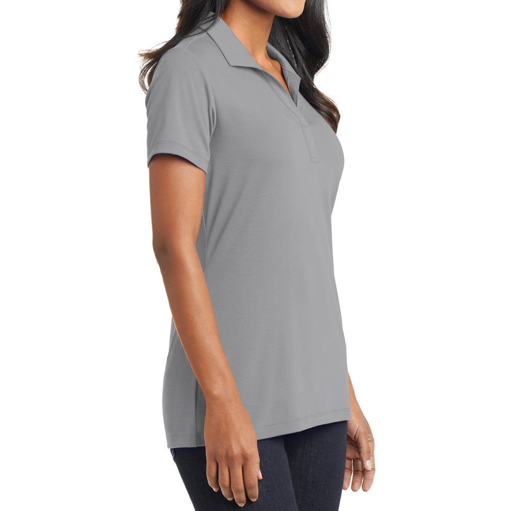 Women's Short Sleeve Cotton Touch Stretch Performance Y-neck Polo Shirt