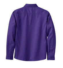Mafoose Women's Long Sleeve Easy Care Shirt Purple/Light Stone-Back