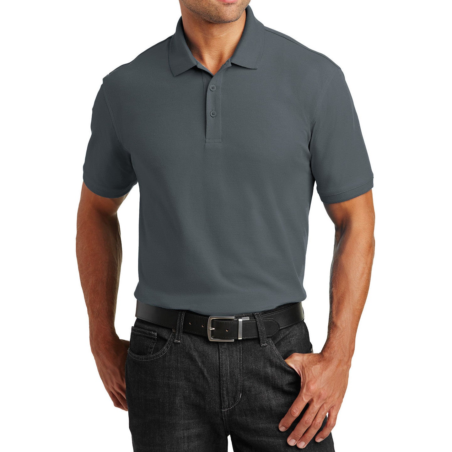 Men's Short Sleeves Tall Core Classic Pique Polo Shirt for Everyday Wear