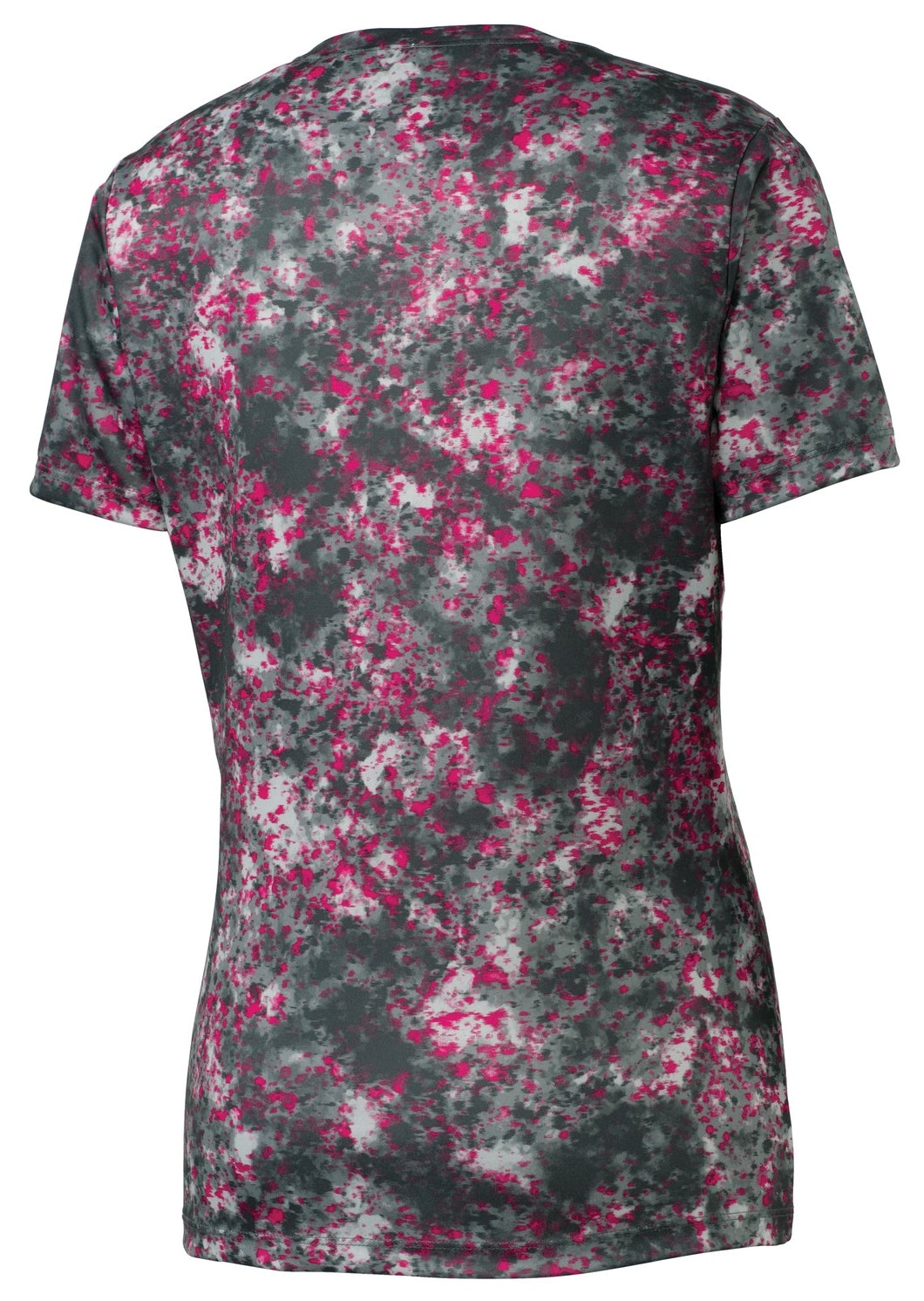 Mafoose Ladies Mineral Freeze Scoop Neck Tee Shirt Pink Raspberry-Back
