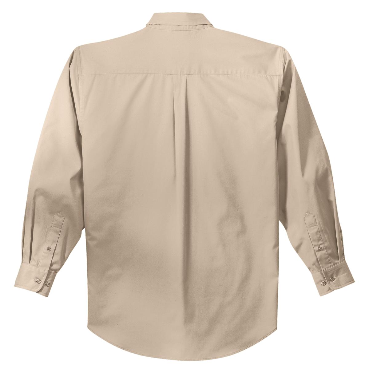 Mafoose Men's Tall Long Sleeve Easy Care Shirt Stone-Back
