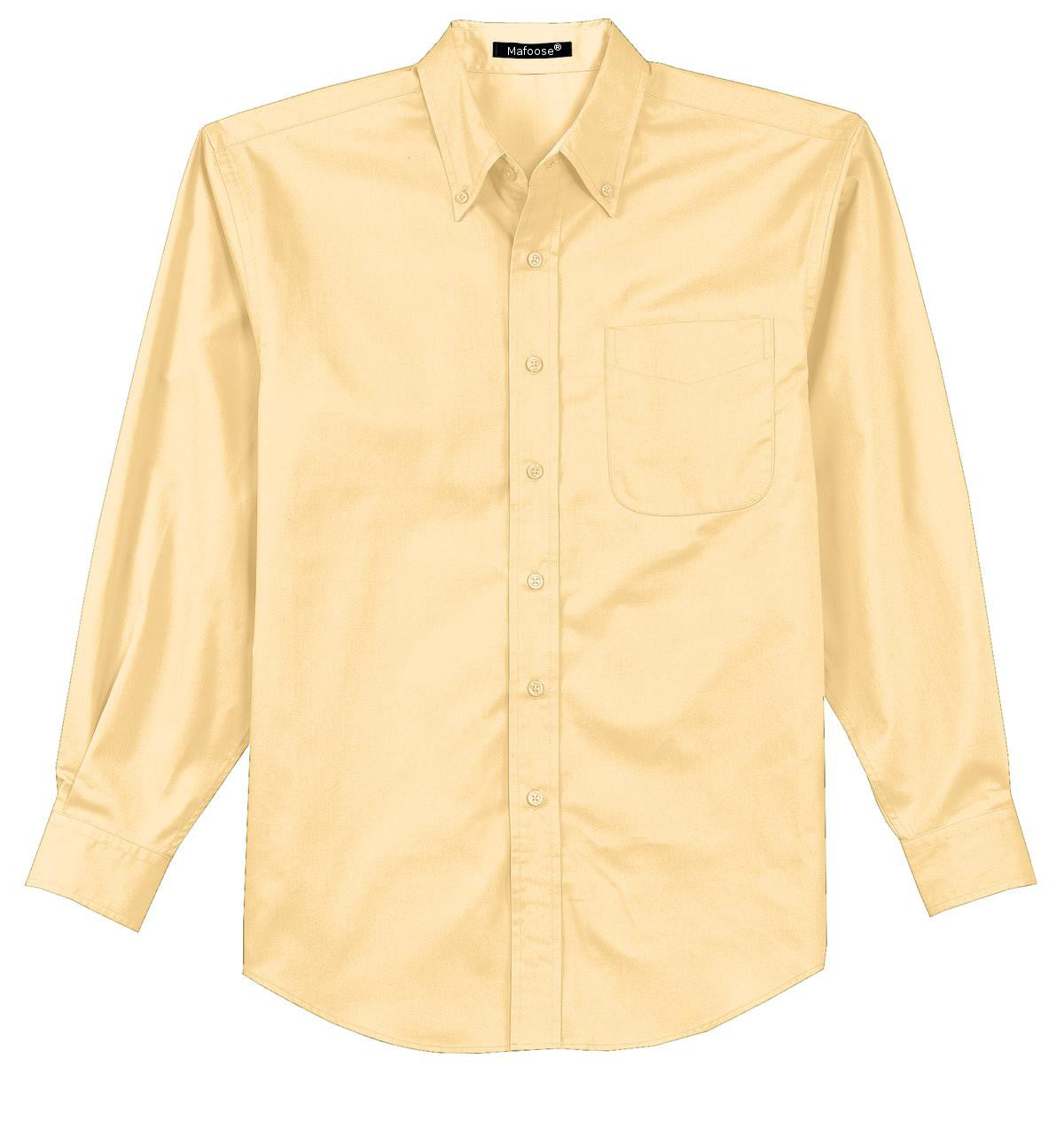 Mafoose Men's Tall Long Sleeve Easy Care Shirt Yellow-Front