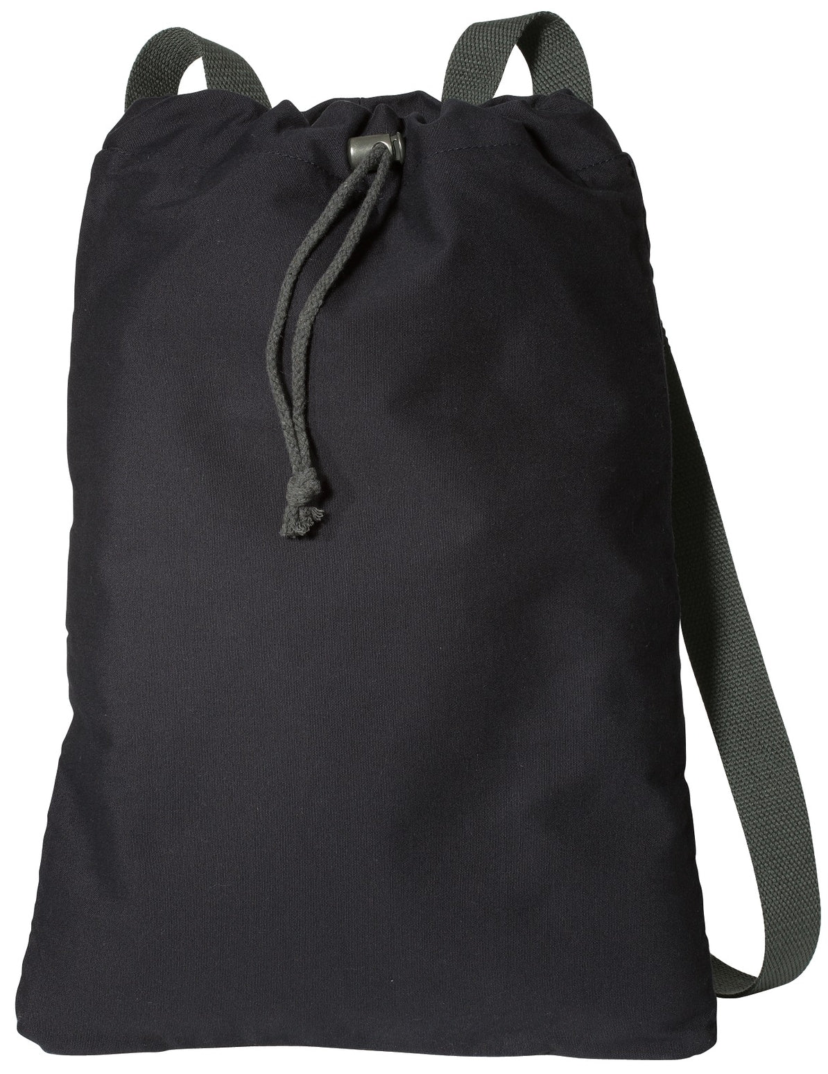 Mafoose Soft Cotton Drawcord Toggle Cinch Pack Black/Charcoal