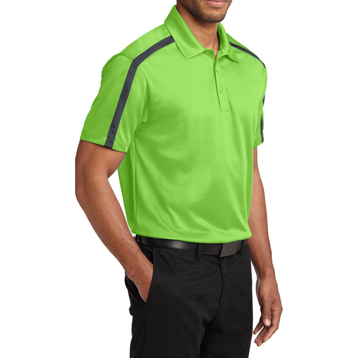 Men's Silk Touch Performance Colorblock Stripe Polo