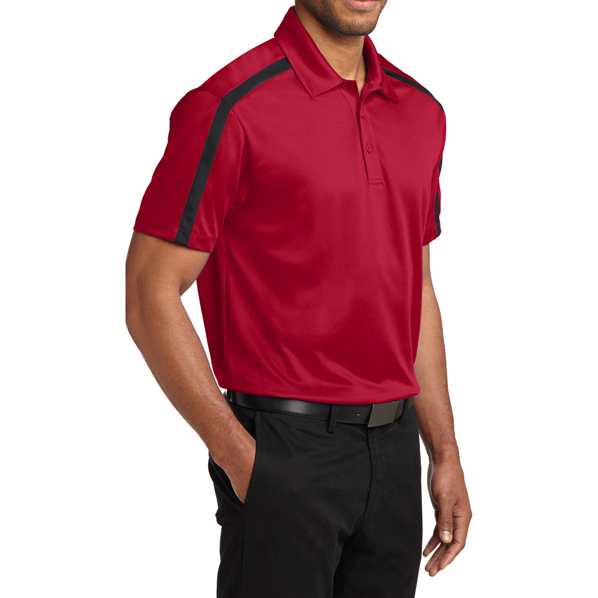 Men's Silk Touch Performance Colorblock Stripe Polo