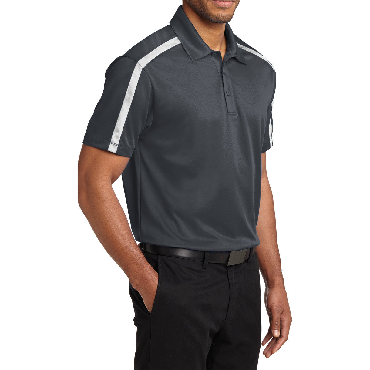 Men's Silk Touch Performance Colorblock Stripe Polo