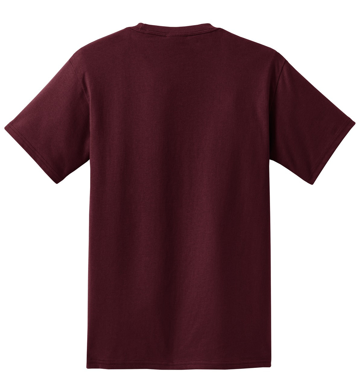 Men's Essential T Shirt with Pocket Athletic Maroon