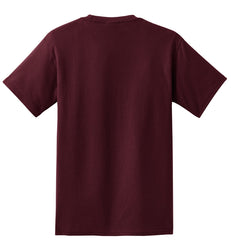 Men's Essential T Shirt with Pocket Athletic Maroon