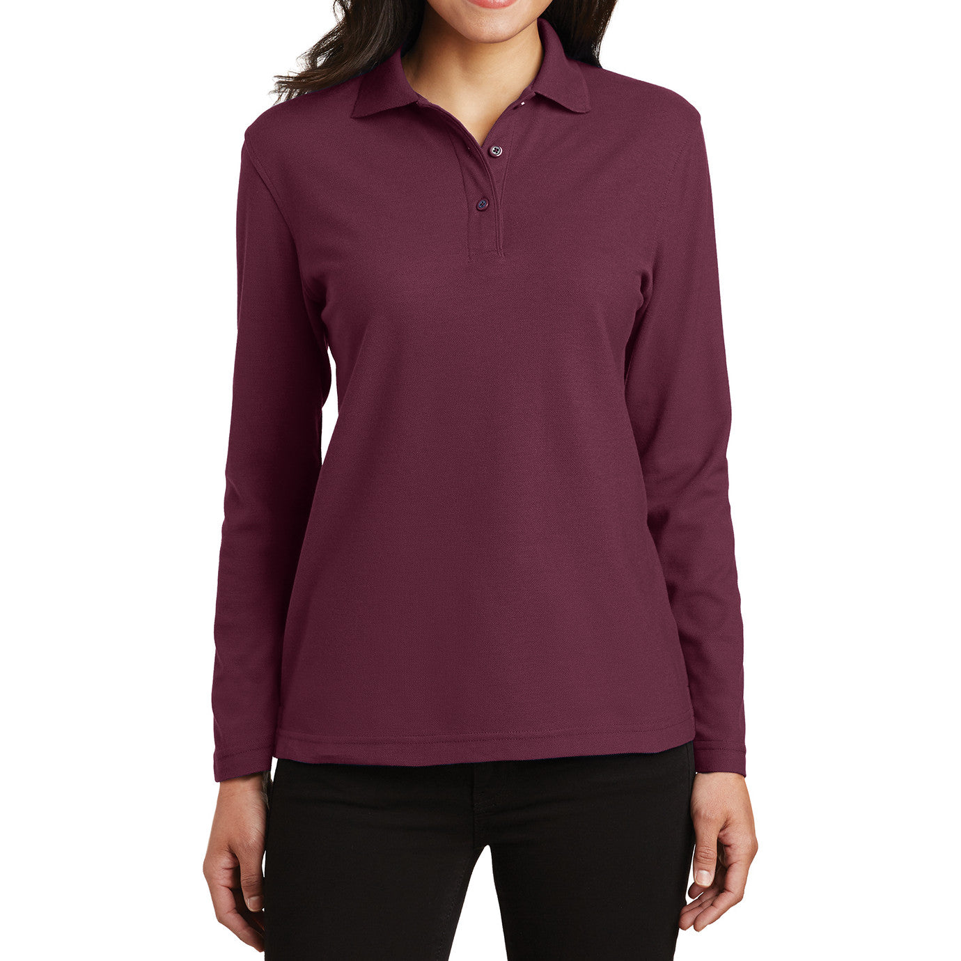Women's Silk Touch Long Sleeve Polo