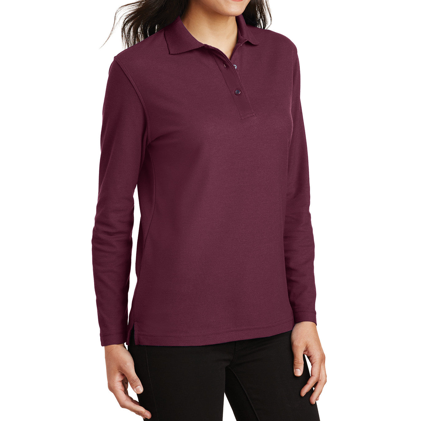 Women's Silk Touch Long Sleeve Polo