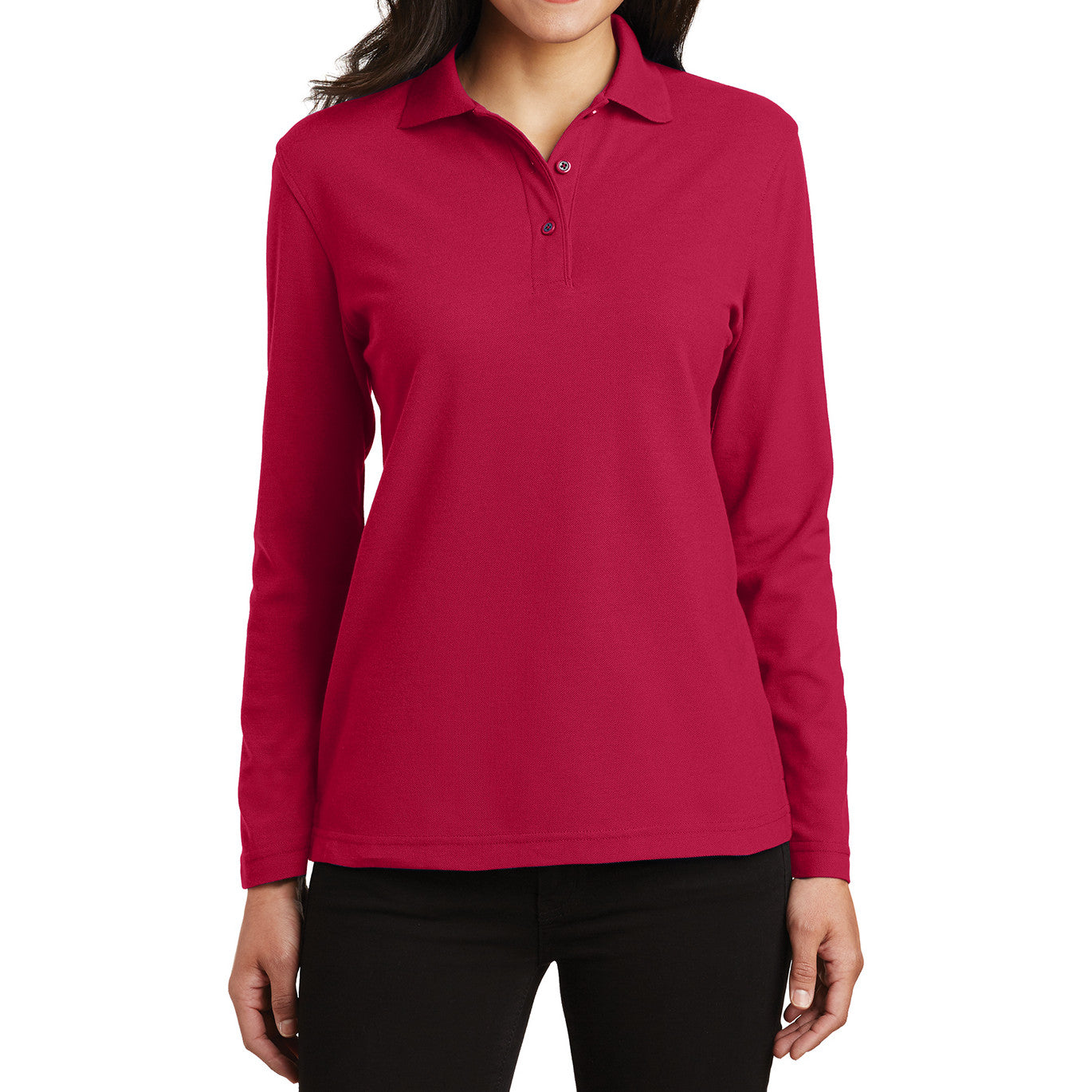 Women's Silk Touch Long Sleeve Polo
