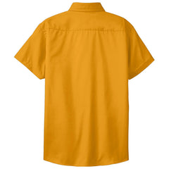Mafoose Women's Comfortable Short Sleeve Easy Care Shirt Athletic Gold/Light Stone-Back