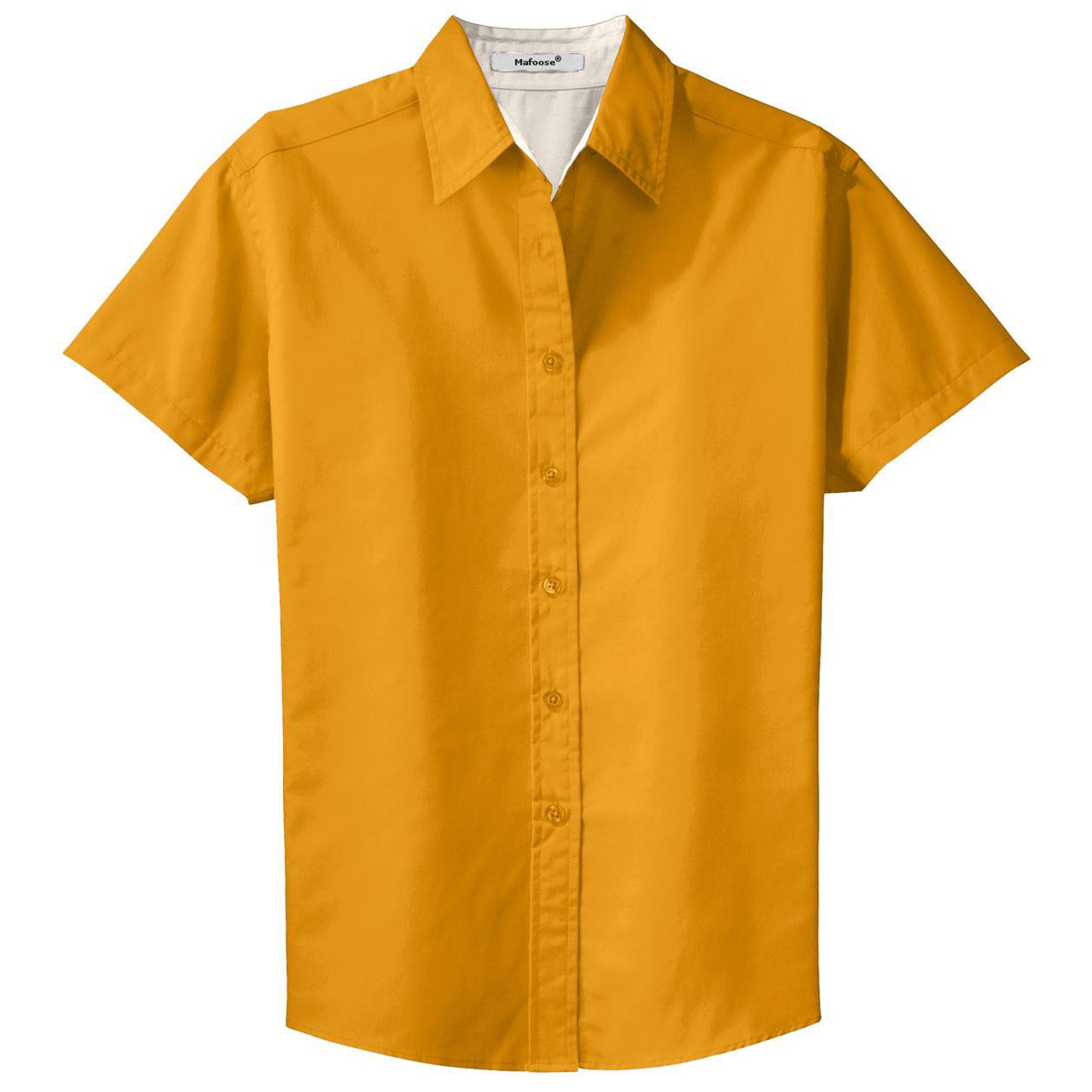 Mafoose Women's Comfortable Short Sleeve Easy Care Shirt Athletic Gold/Light Stone-Front