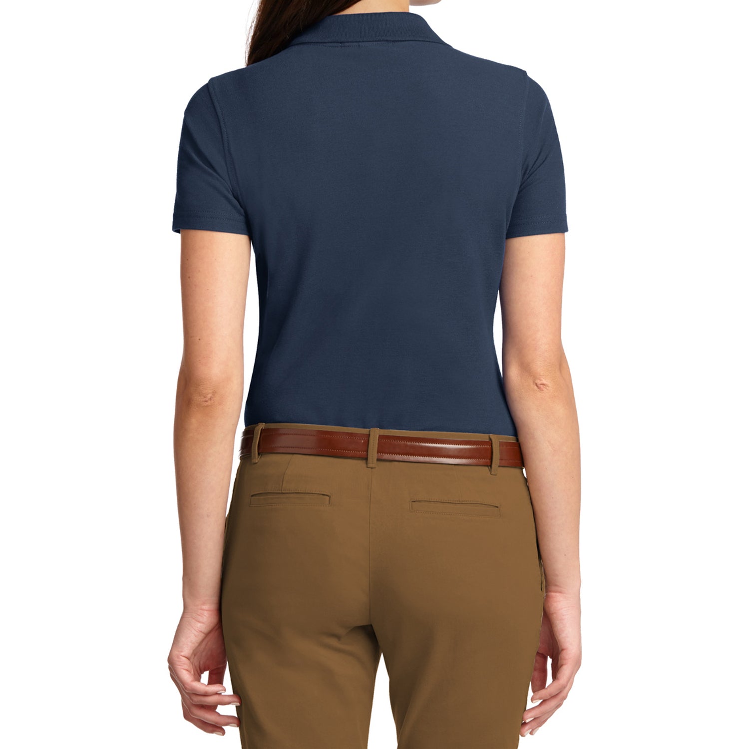 Mafoose Women's Stain Resistant Polo Shirt Navy-Back