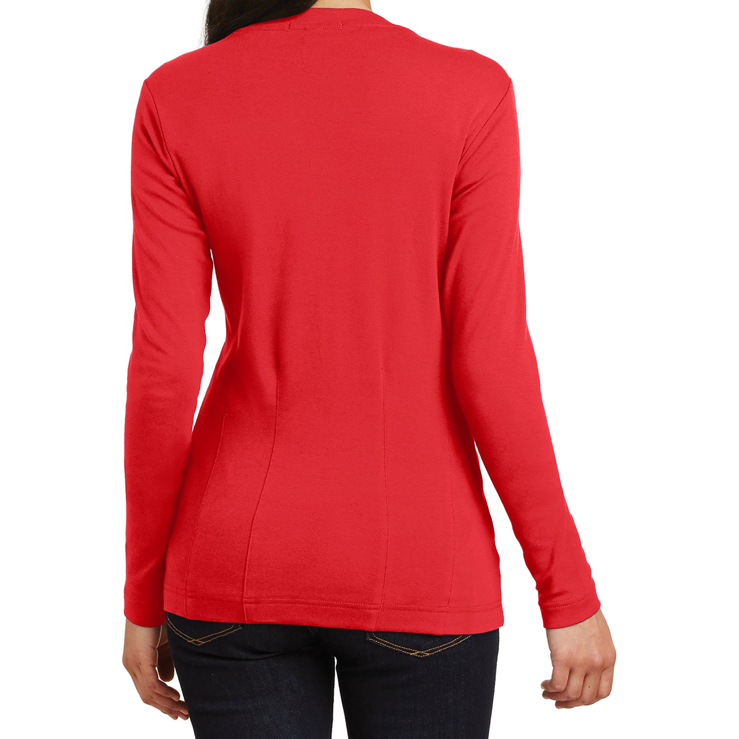Mafoose Women's Stretch Cotton Cardigan Scarlet Red-Back