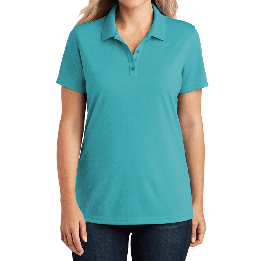 Women's Moisture-Wicking Dry Zone Short Sleeve UV Micro-Mesh Polo Shirt