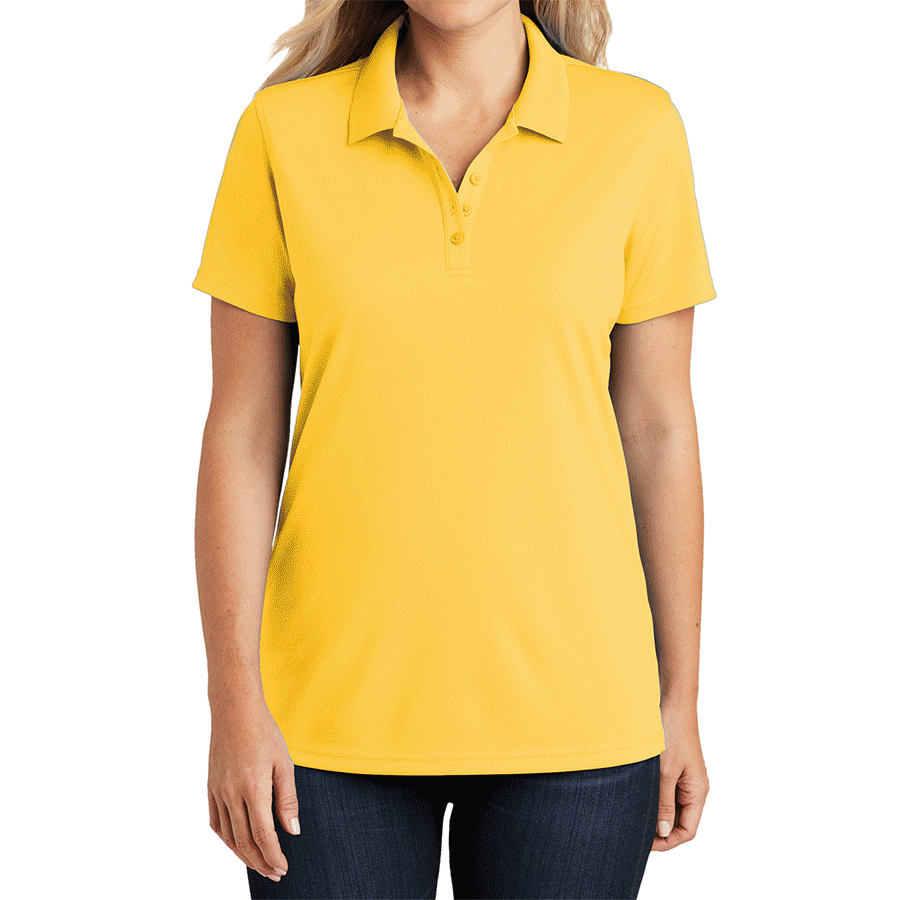 Women's Moisture-Wicking Dry Zone Short Sleeve UV Micro-Mesh Polo Shirt