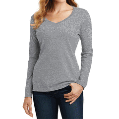 Women's Long Sleeve Fan Favorite V-Neck Tee