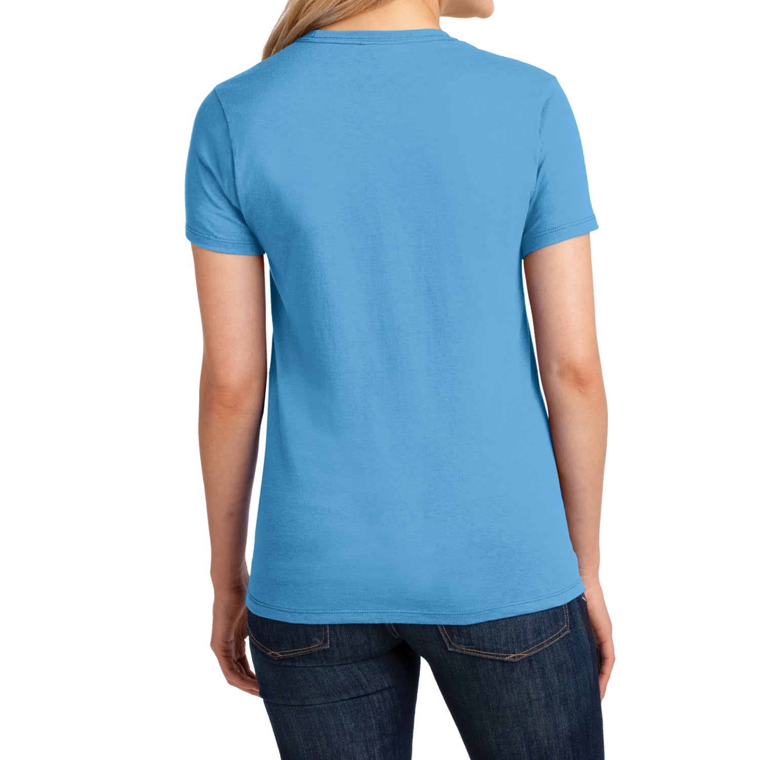 Ladies Core Cotton Tee - Aquatic Blue