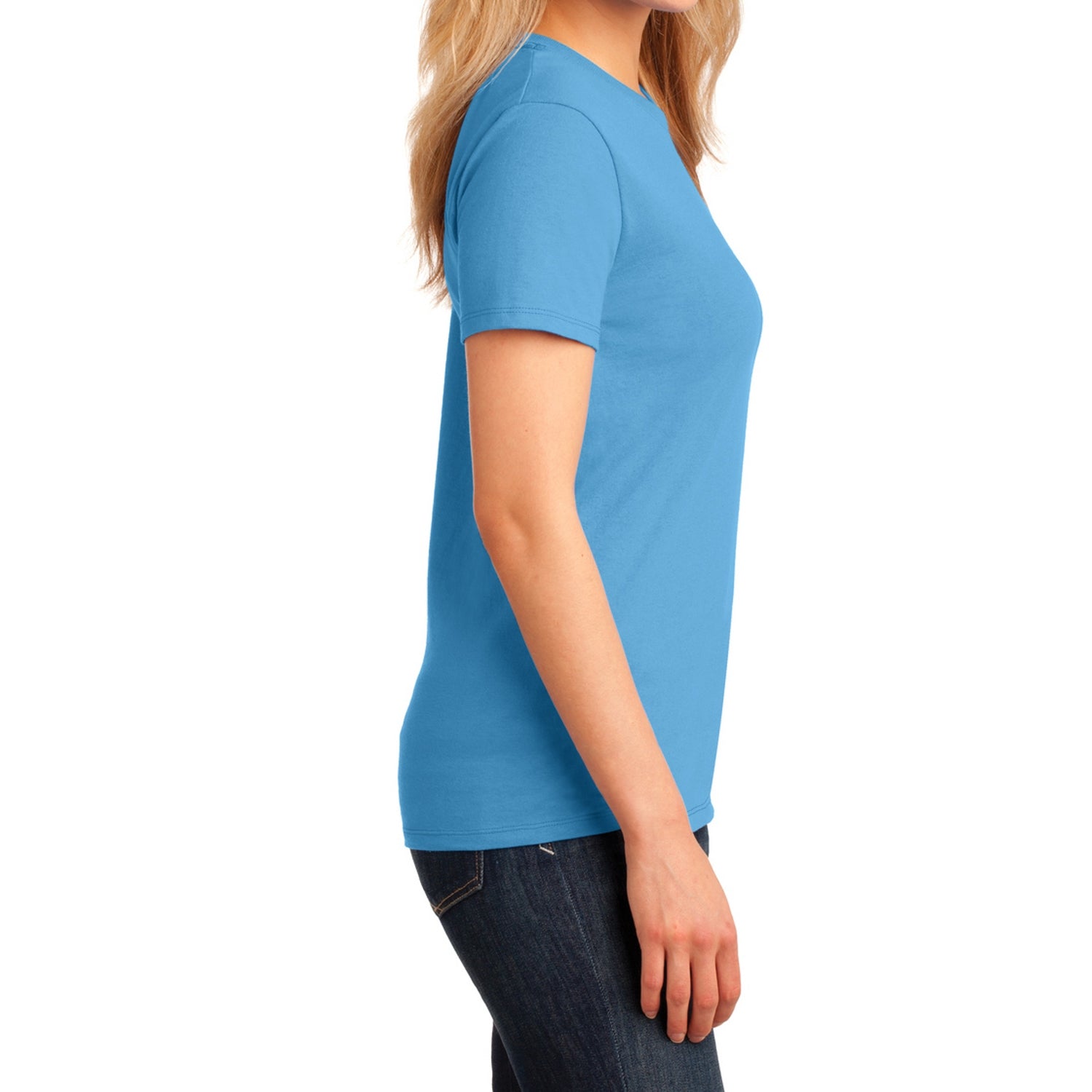 Ladies Core Cotton Tee - Aquatic Blue