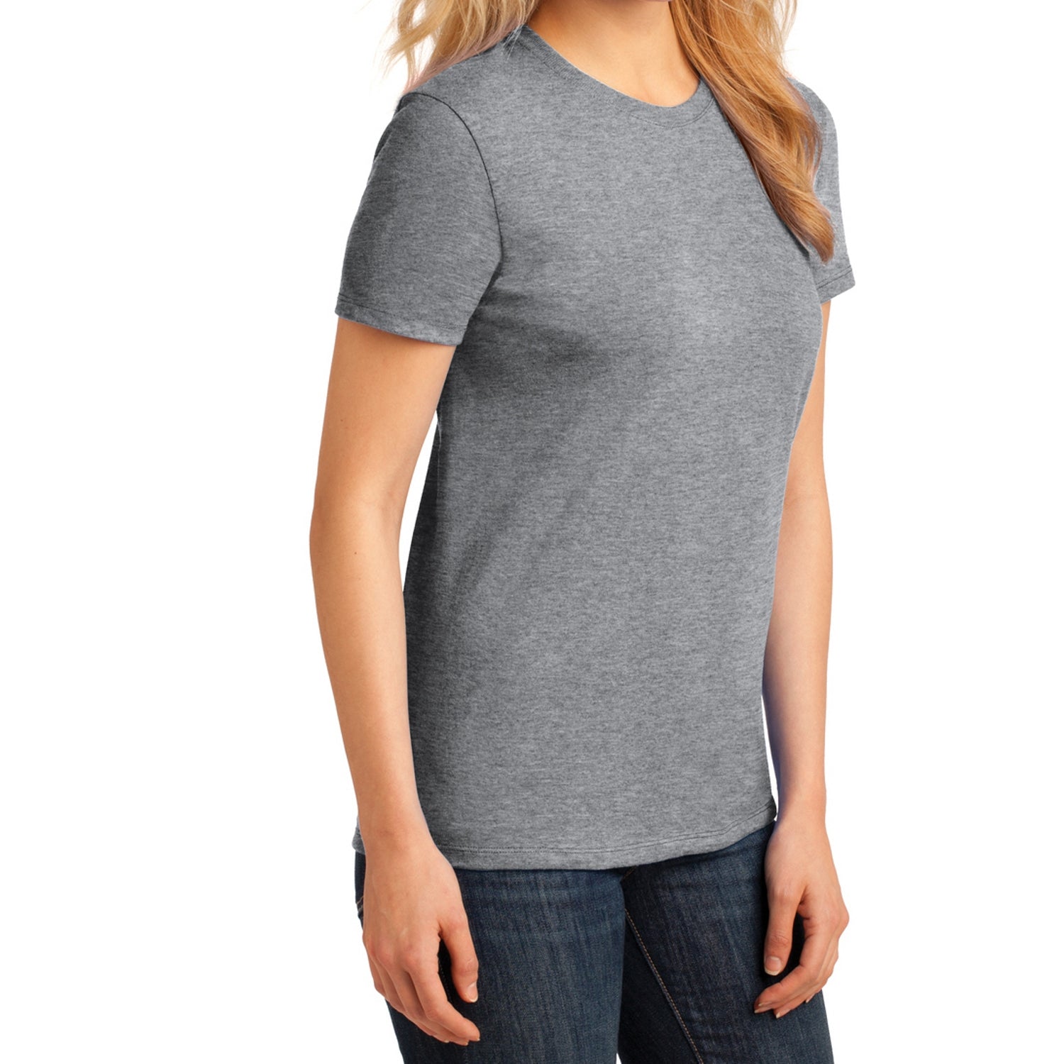 Ladies Core Cotton Tee - Athletic Heather
