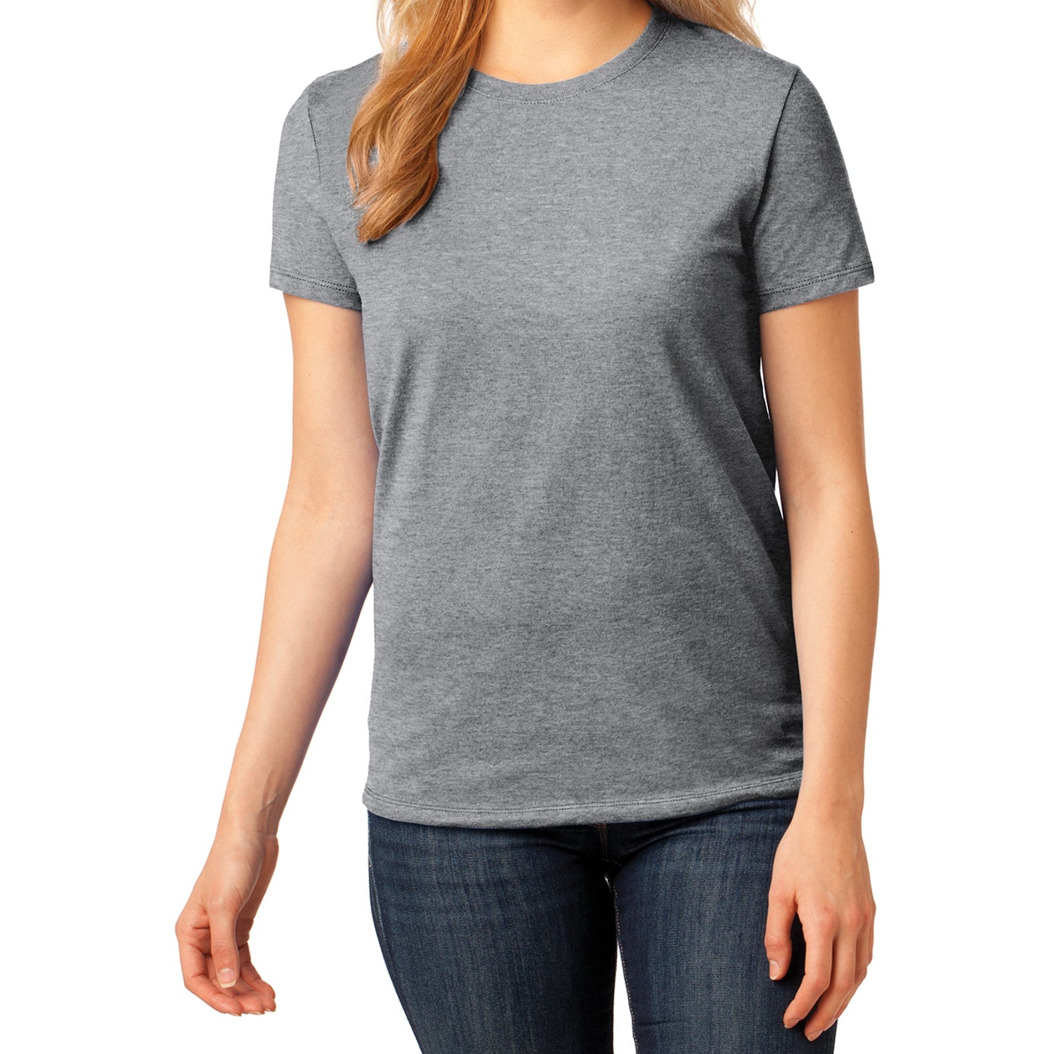 Ladies Core Cotton Tee - Athletic Heather