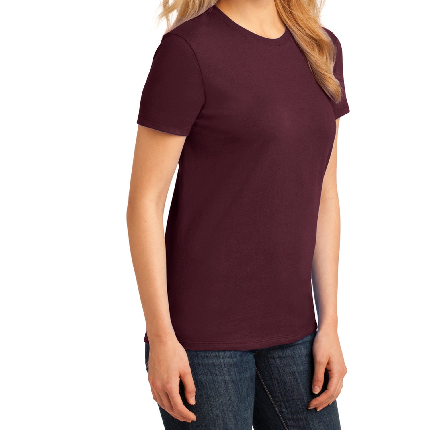Ladies Core Cotton Tee - Athletic Maroon