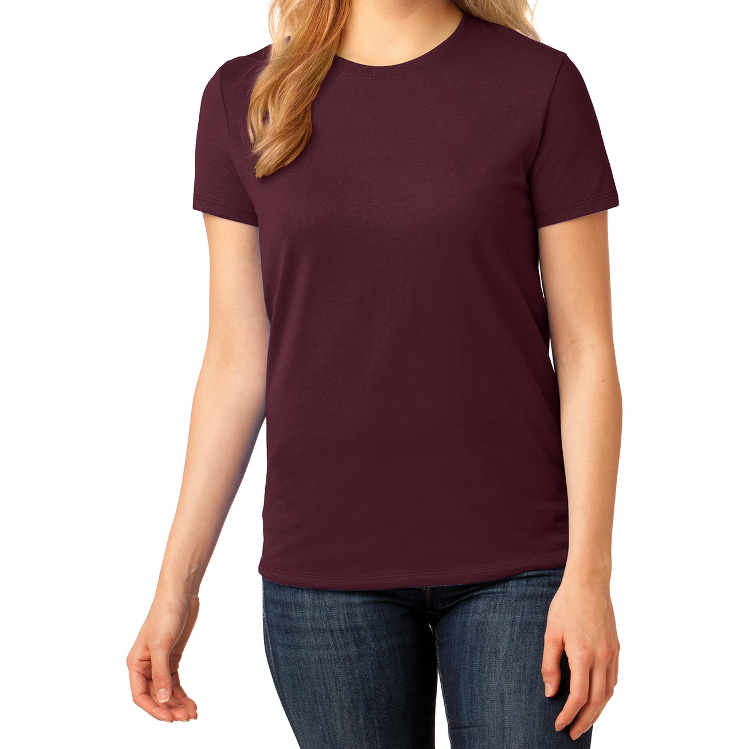 Ladies Core Cotton Tee - Athletic Maroon