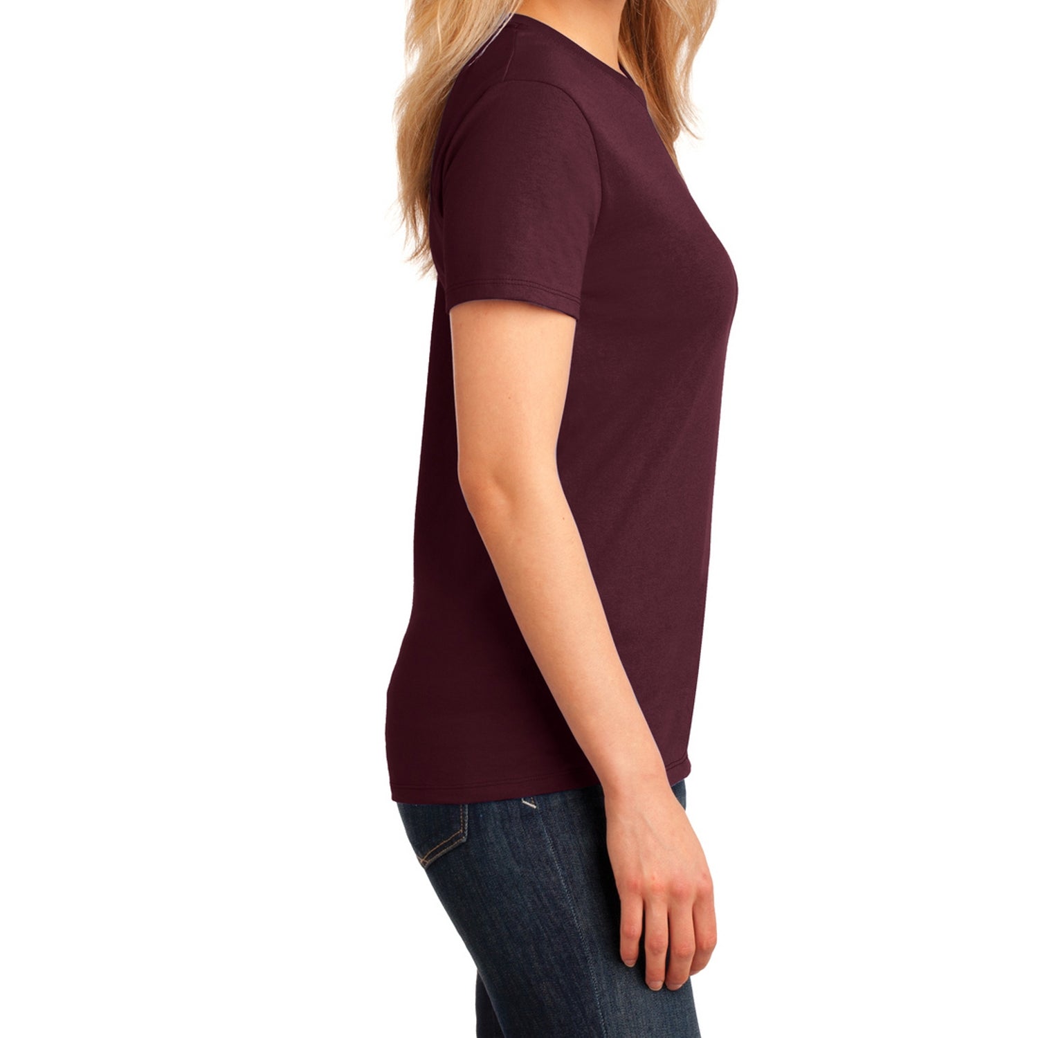Ladies Core Cotton Tee - Athletic Maroon
