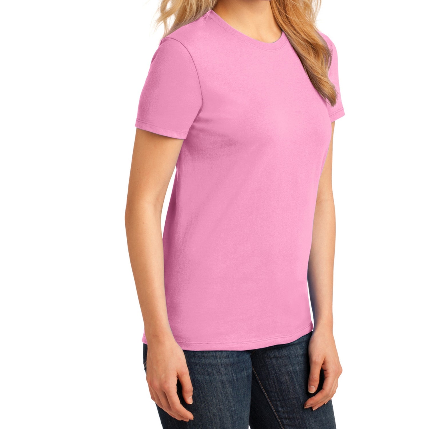 Ladies Core Cotton Tee - Candy Pink