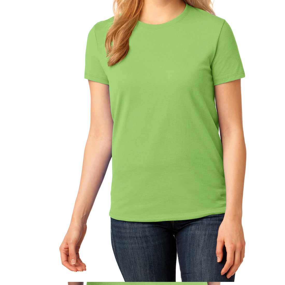 Ladies Core Cotton Tee - Lime
