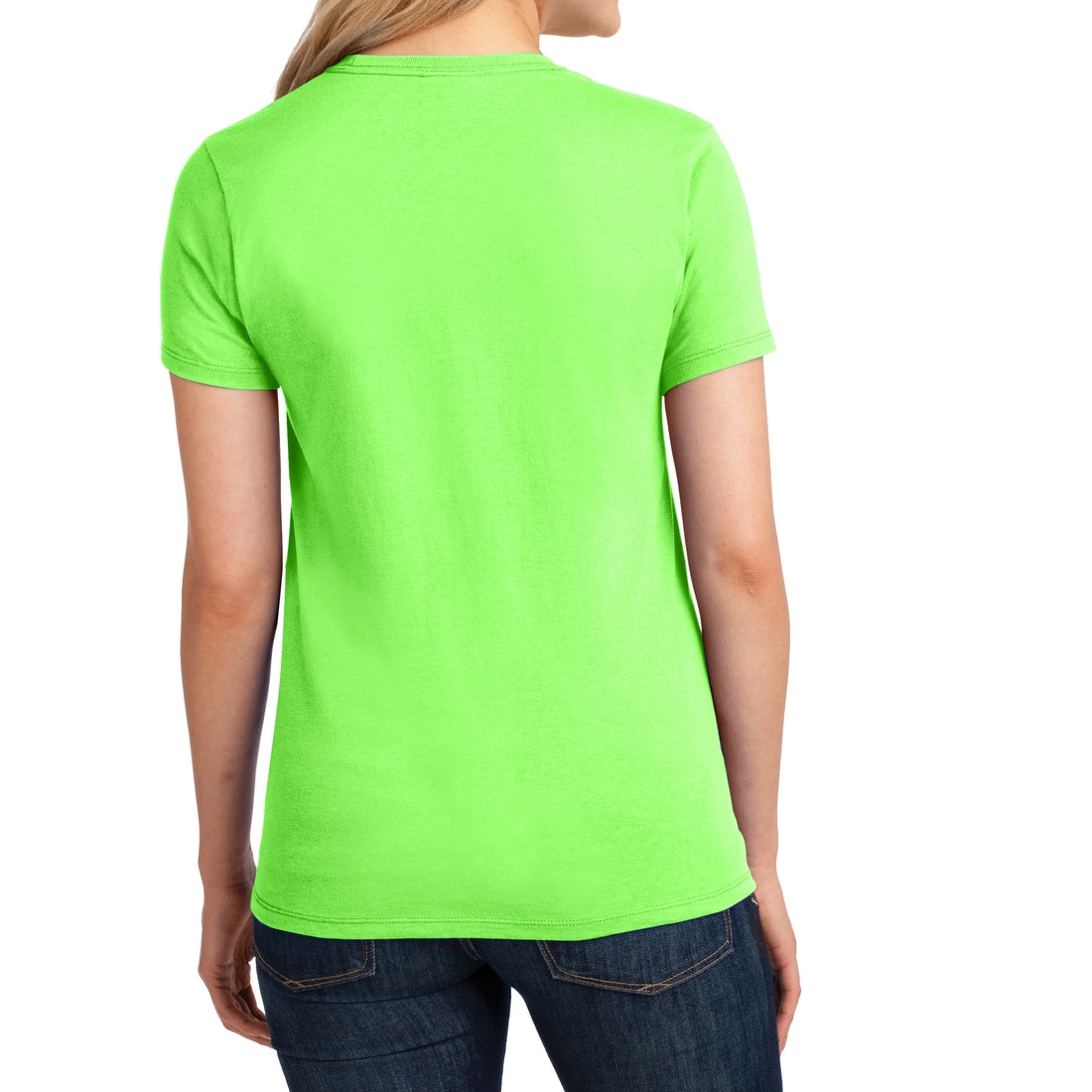 Ladies Core Cotton Tee - Neon Green