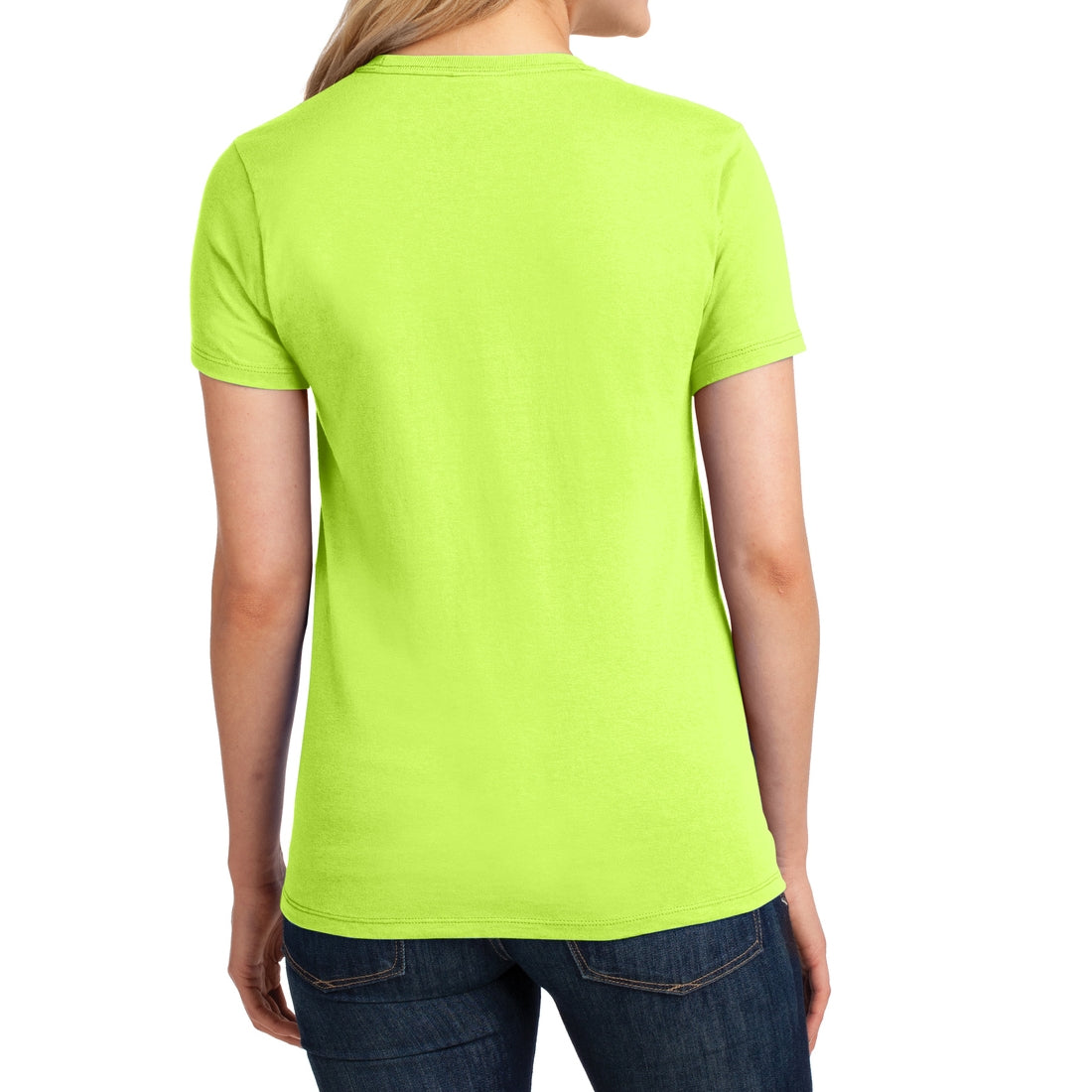 Ladies Core Cotton Tee - Neon Yellow