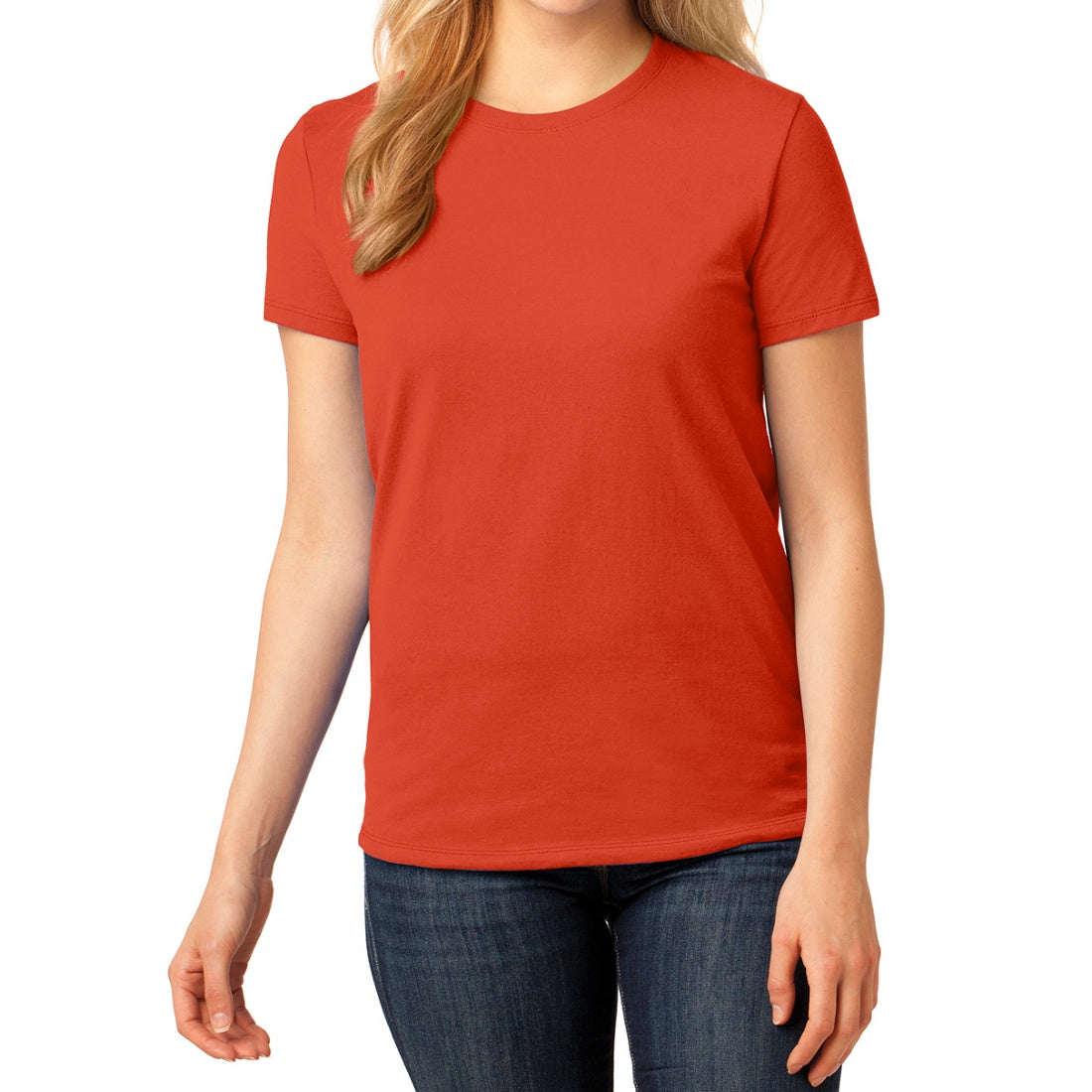 Ladies Core Cotton Tee - Orange