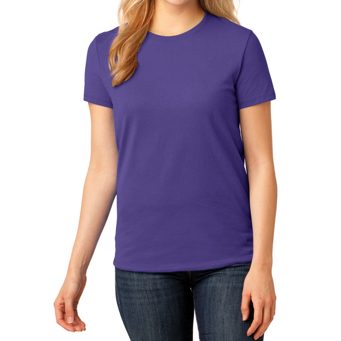 Ladies Core Cotton Tee - Purple